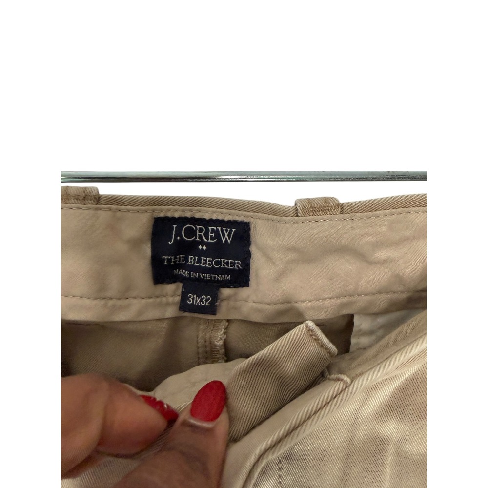 J.Crew The Bleecker Pants Men's Tan Khaki Business Casual Straight Leg 31 x 32 - Picture 6 of 14